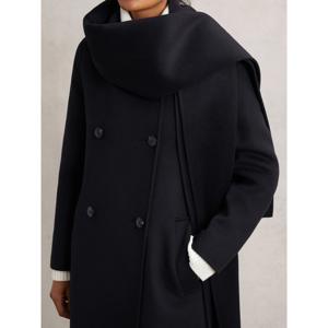 REISS Indira Wool-Blend Scarf Blindseam Coat